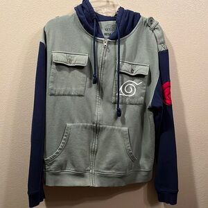 Anime Naruto Full Zip Hoodie Size Large Jacket